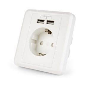 POWER SOCKET OUTLET W/2USB/EG-ACU2A2-01 GEMBIRD
